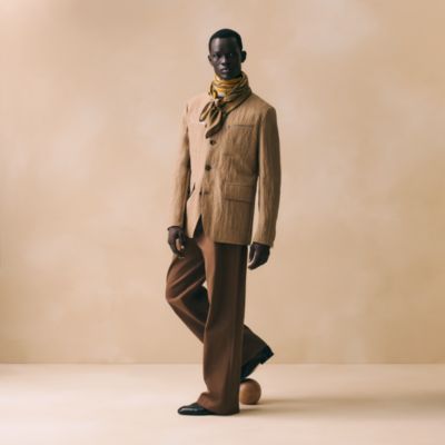 イエロー - メンズ シルクマフラー＆カシミヤストール | Hermès